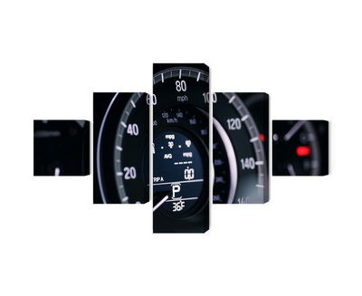 Ljuddämpande tavla - Modern car speedometer