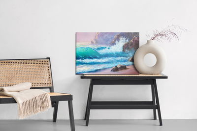 Ljuddämpande tavla - Rocks by the sea