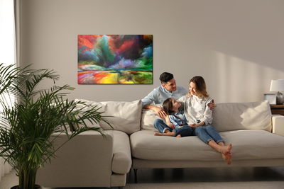 Ljuddämpande tavla - Colorful abstract road