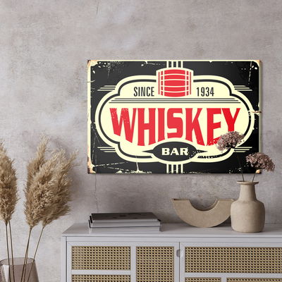 Ljuddämpande tavla - Vintage whiskey bar