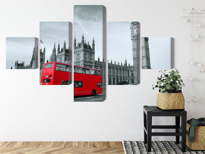 Ljuddämpande tavla - Red London bus