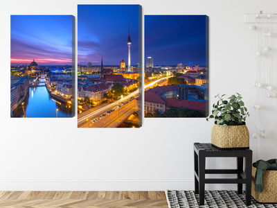 Ljuddämpande tavla - Berlin panorama at sunset