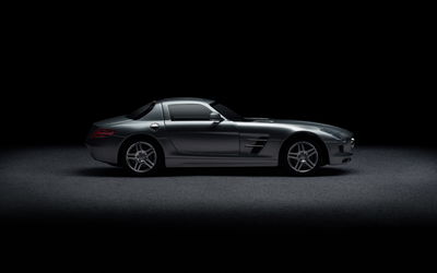 Ljuddämpande tavla - Sports car on a dark