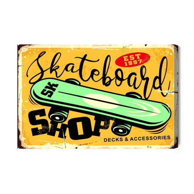 Ljuddämpande tavla - Skateboard and retro