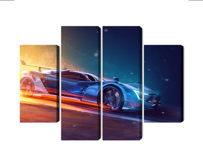 Ljuddämpande tavla - 3d futuristic sports car