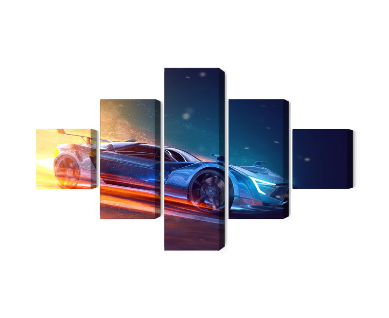 Ljuddämpande tavla - 3d futuristic sports car