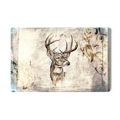 Ljuddämpande tavla - Deer in vintage style