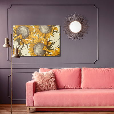 Ljuddämpande tavla - Sunflowers
