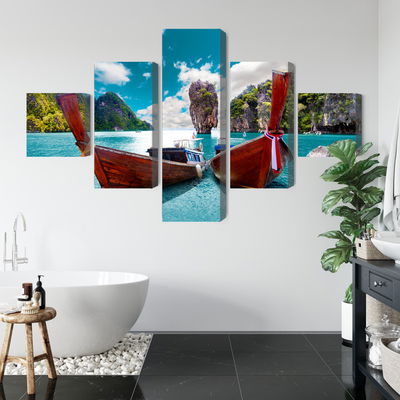 Ljuddämpande tavla - Boats at the andaman sea