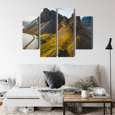 Ljuddämpande tavla - 3d aerial view of icelandic