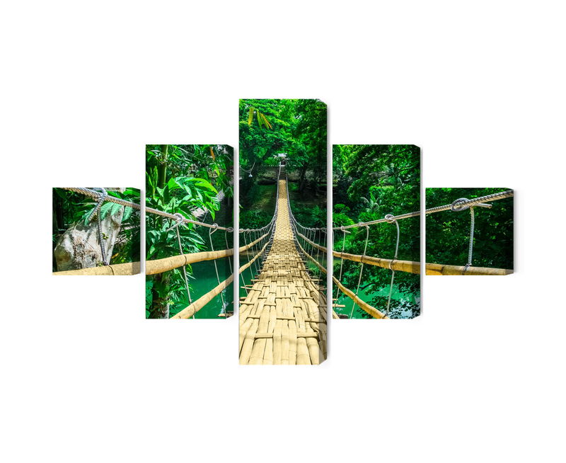 Ljuddämpande tavla - Bamboo bridge in a tropical