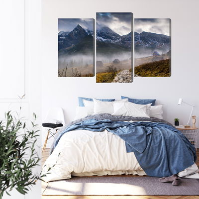 Ljuddämpande tavla - Misty landscape with hala