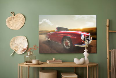 Ljuddämpande tavla - Red car in motion