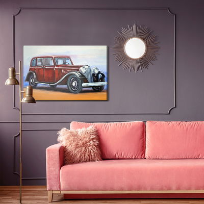 Ljuddämpande tavla - Red vintage car
