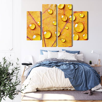 Ljuddämpande tavla - Water drops on an autumn