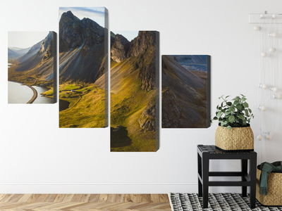 Ljuddämpande tavla - 3d aerial view of icelandic