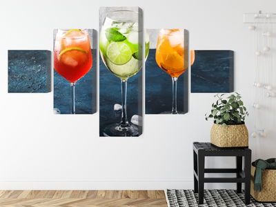 Ljuddämpande tavla - Glasses with summer cocktails