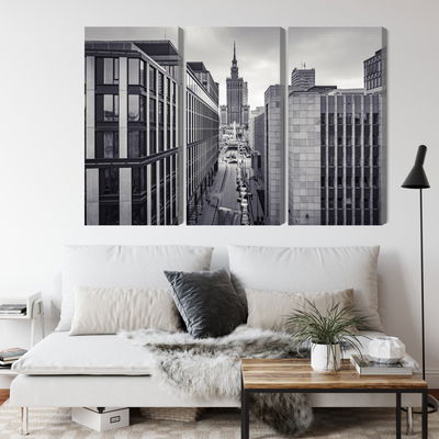 Ljuddämpande tavla - Black and white panorama