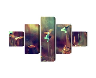 Ljuddämpande tavla - Delicate plants on a macro