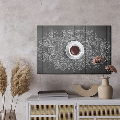Ljuddämpande tavla - White cup of coffee