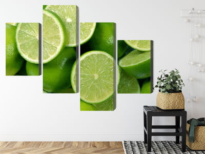 Ljuddämpande tavla - Lime halves