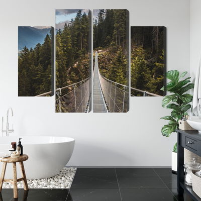 Ljuddämpande tavla - Suspension bridge in a 3d