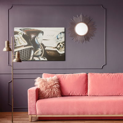 Ljuddämpande tavla - Old cars in vintage style