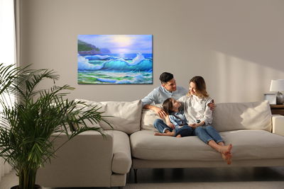 Ljuddämpande tavla - Painted seascape