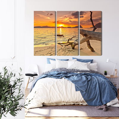 Ljuddämpande tavla - Sea landscape at sunset