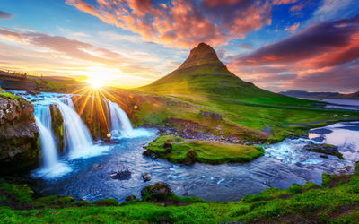 Ljuddämpande tavla - View of the kirkjufellsfoss