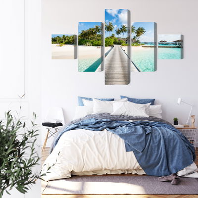 Ljuddämpande tavla - View of the tropical island