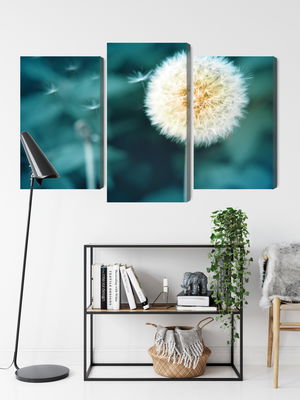 Ljuddämpande tavla - Dandelion flower close up 3d