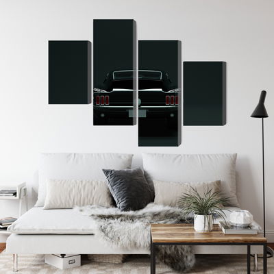 Ljuddämpande tavla - Vintage black muscle car