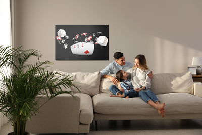 Ljuddämpande tavla - Aces with chips