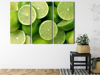 Ljuddämpande tavla - Lime halves