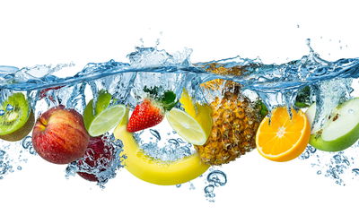 Ljuddämpande tavla - Fresh fruit in the water