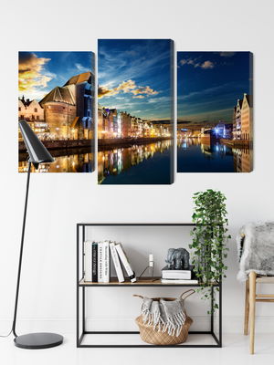 Ljuddämpande tavla - Gdansk wharf and the crane