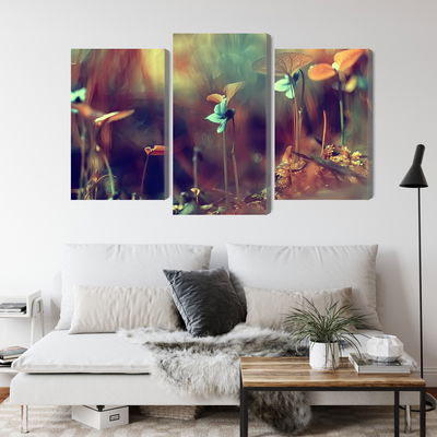 Ljuddämpande tavla - Delicate plants on a macro