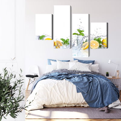 Ljuddämpande tavla - Mint leaves with lemons