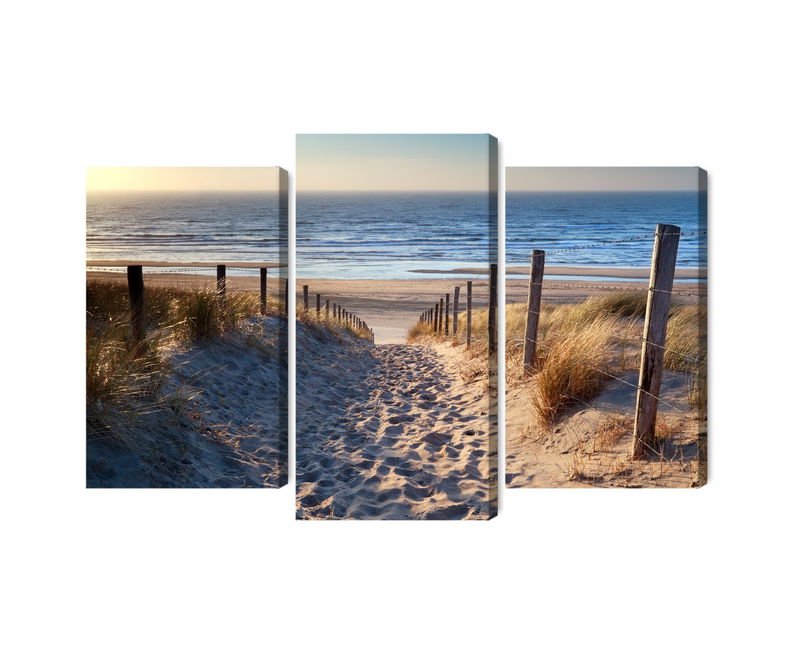 Ljuddämpande tavla - North sea beach 3d