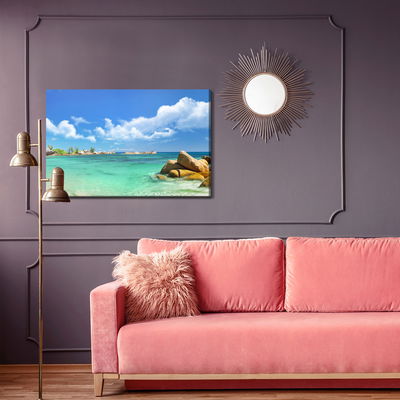 Ljuddämpande tavla - Beach in seychelles