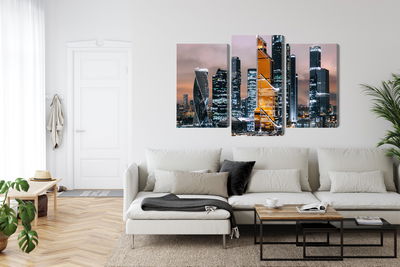 Ljuddämpande tavla - Panorama of moscow city