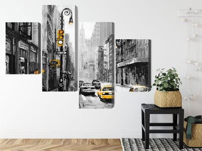 Ljuddämpande tavla - American city street view