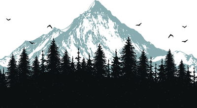 Ljuddämpande tavla - Forest at the foot