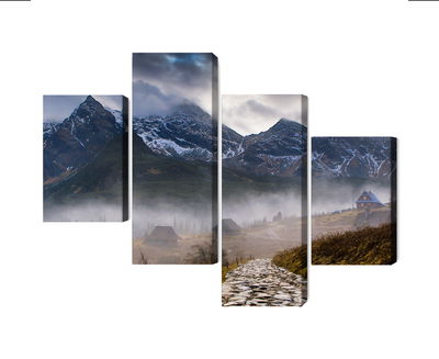 Ljuddämpande tavla - Misty landscape with hala