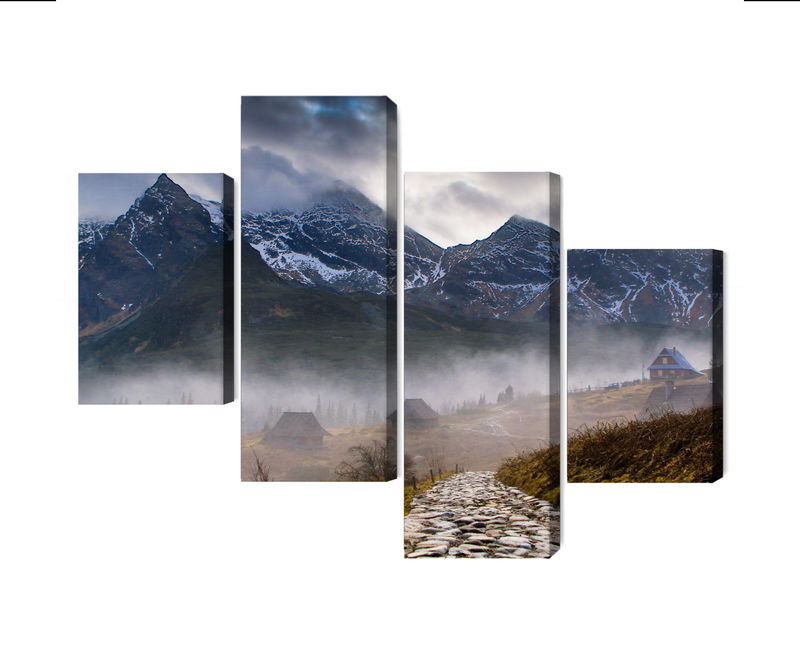 Ljuddämpande tavla - Misty landscape with hala