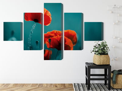 Ljuddämpande tavla - Macro poppies