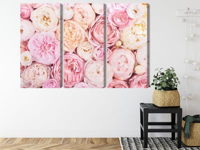 Ljuddämpande tavla - Blooming flowers in pastel