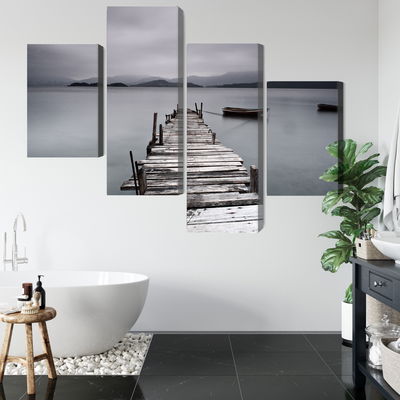 Ljuddämpande tavla - Misty lake