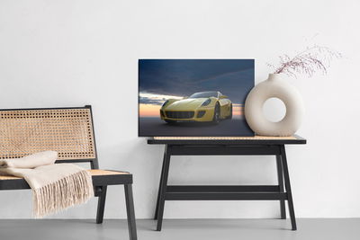 Ljuddämpande tavla - Sports car and clouds